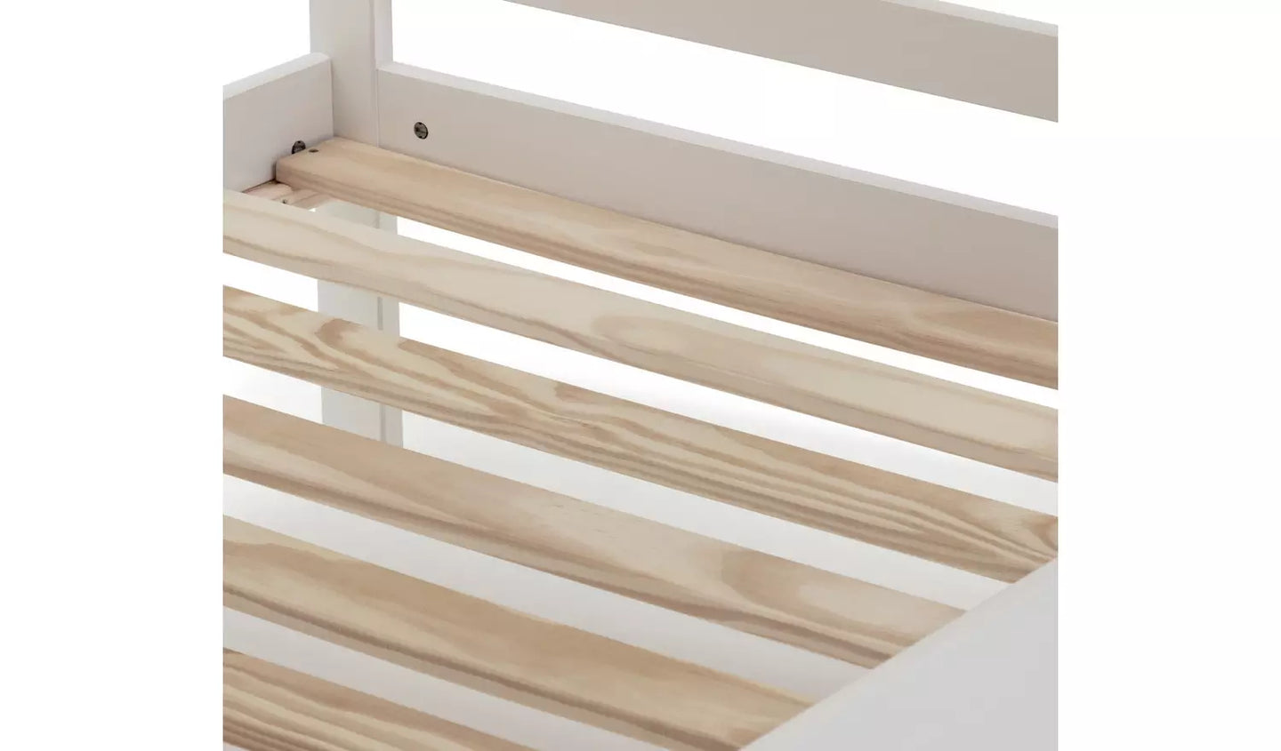 Josie Shorty White Bunk Bed - WITH MATTRESS